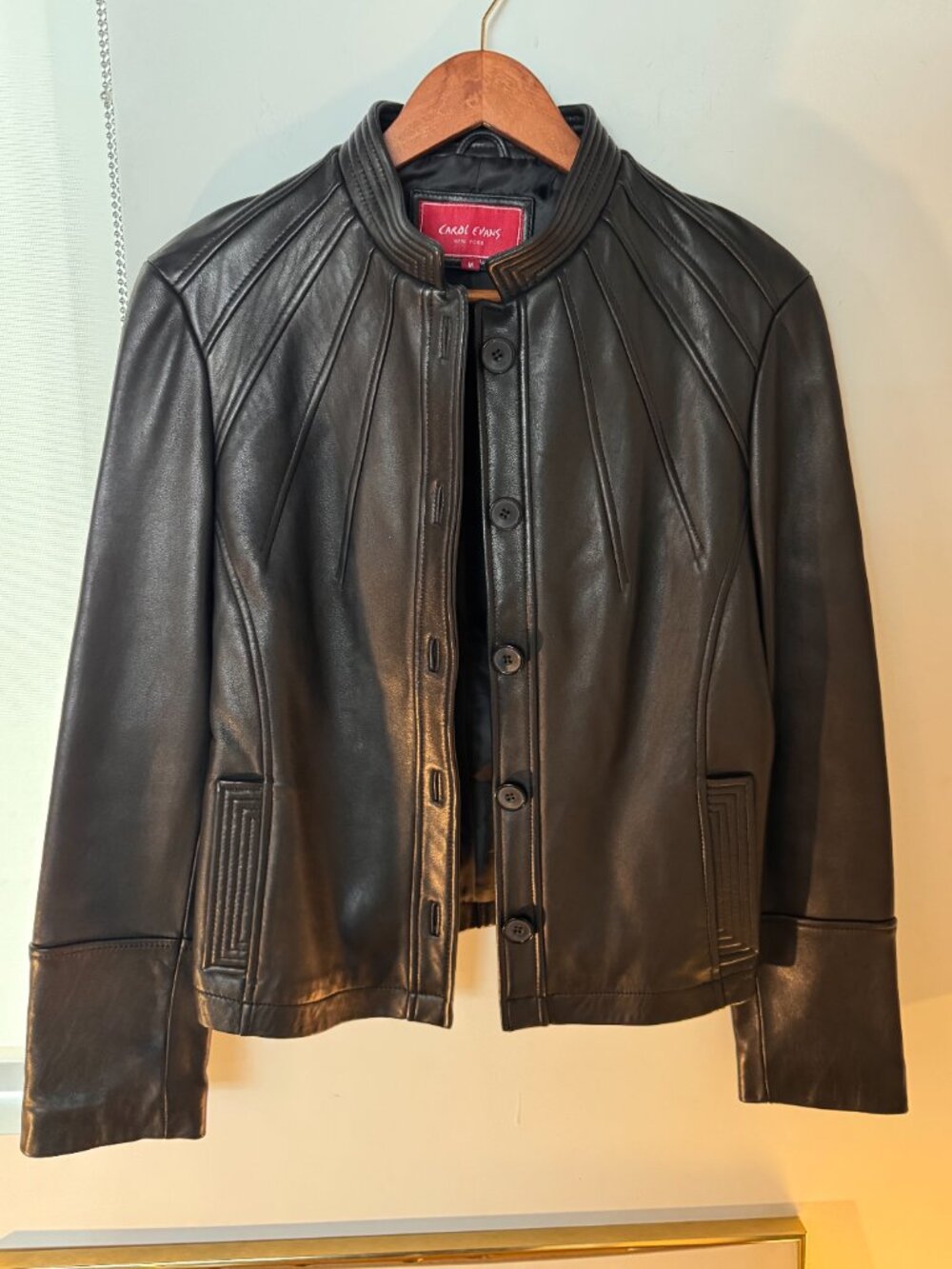 Carol Evans Black Leather Jacket